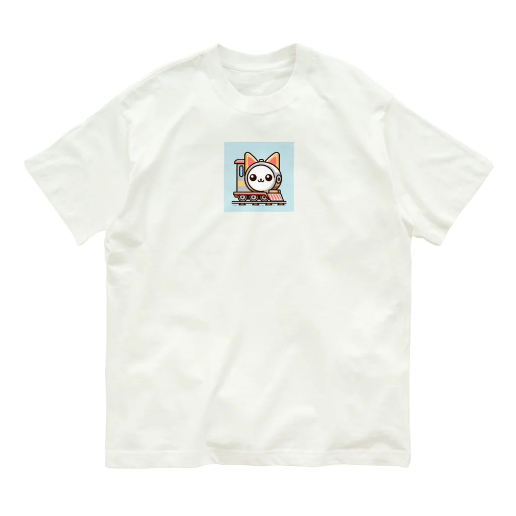 コウヘイの猫電車 Organic Cotton T-Shirt