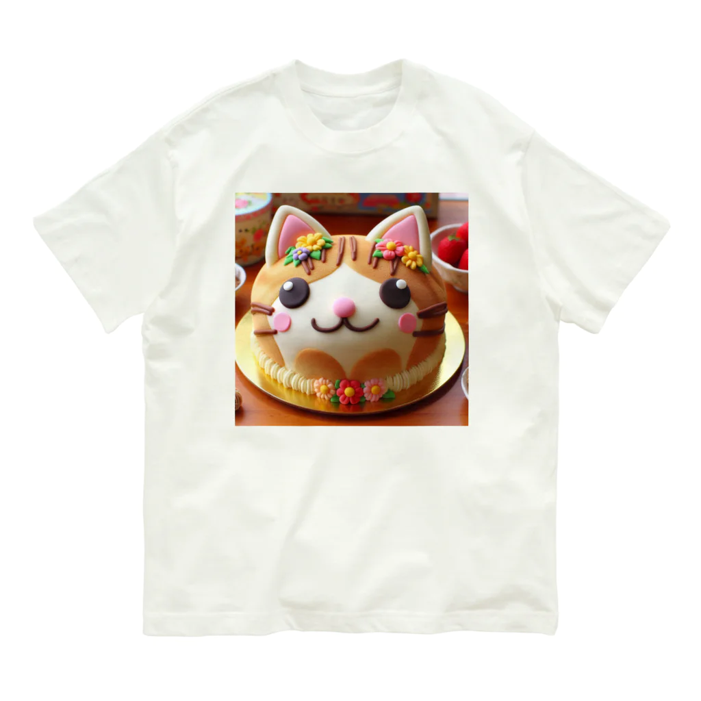 neko_shopのねこケーキ２ オーガニックコットンTシャツ