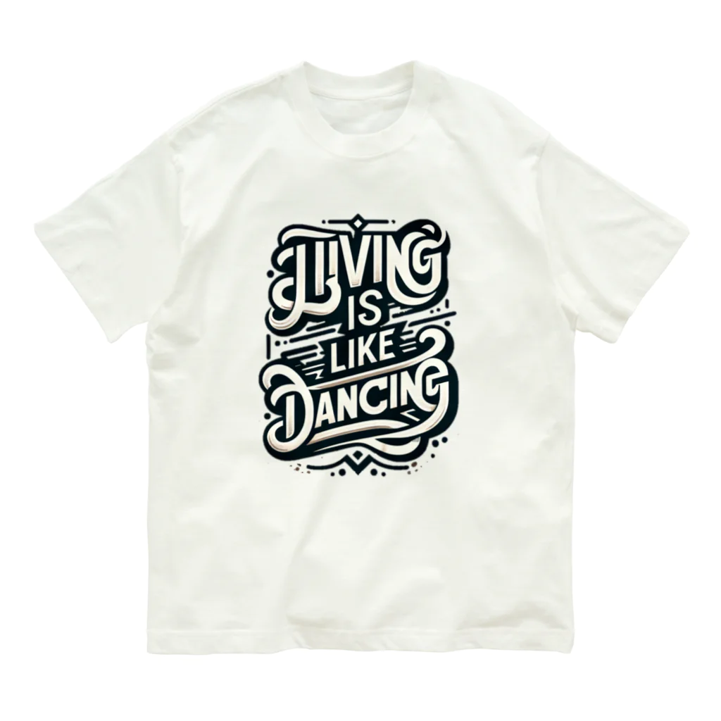 Kuris-DesignのLiving is like Dancing. オーガニックコットンTシャツ