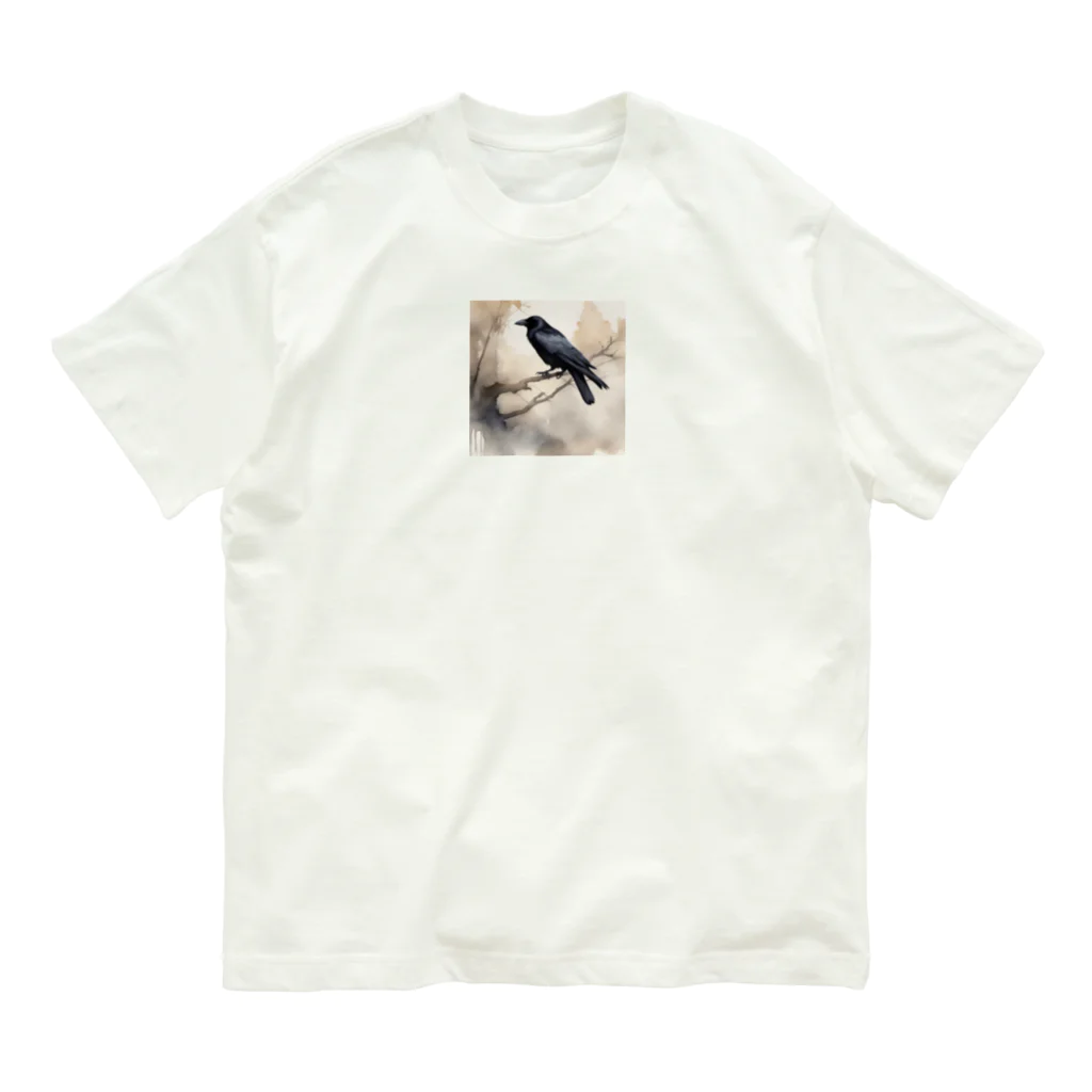 dakaroのからすさん Organic Cotton T-Shirt