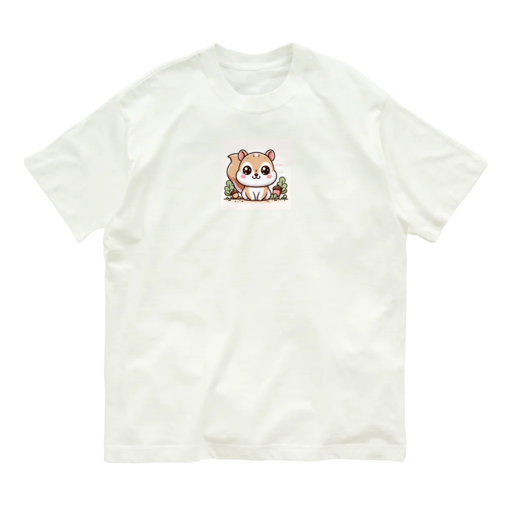 EZOFORNIA エゾフォルニアの "どんぐりを探す冒険：ふわふわシマリス"  Organic Cotton T-Shirt