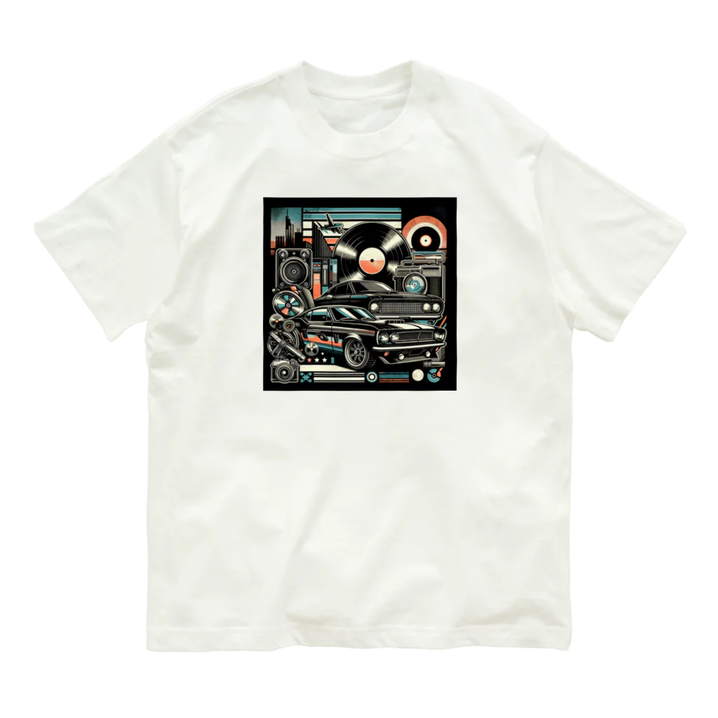 kenken-kenkenショップの車とレコード Organic Cotton T-Shirt