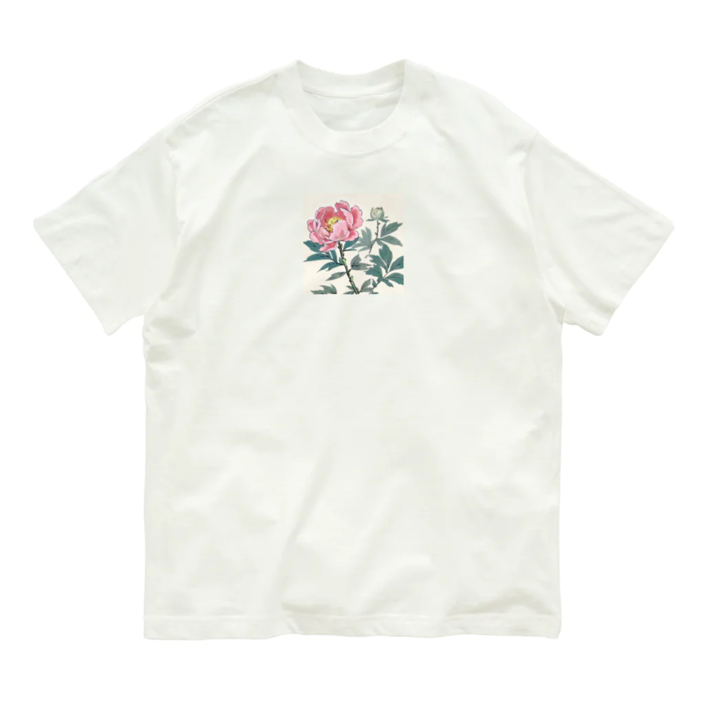 bigbamboofamilyの牡丹　その三 Organic Cotton T-Shirt