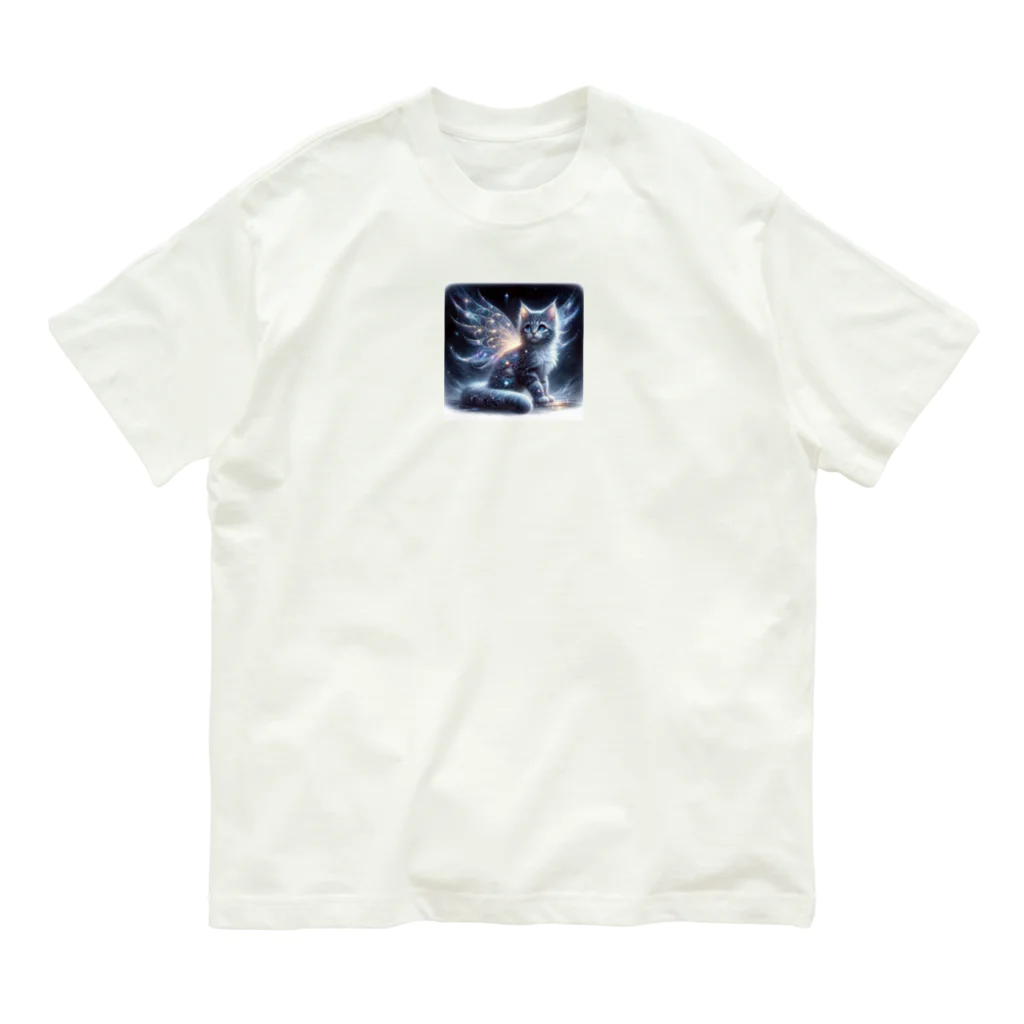 katohkouchiの星空の舞、夜を守る猫 Organic Cotton T-Shirt