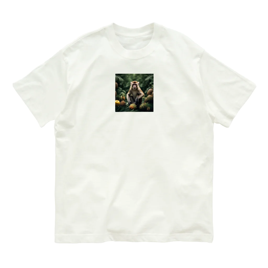 ZORATHのパイナップル　サル Organic Cotton T-Shirt