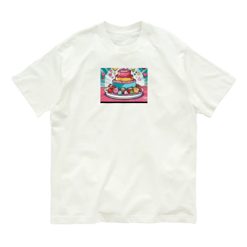 テフラんずのデコレーションケーキ オーガニックコットンTシャツ