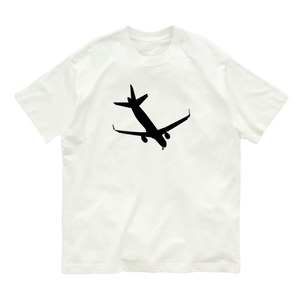 ringo6969の着陸する飛行機 オーガニックコットンTシャツ