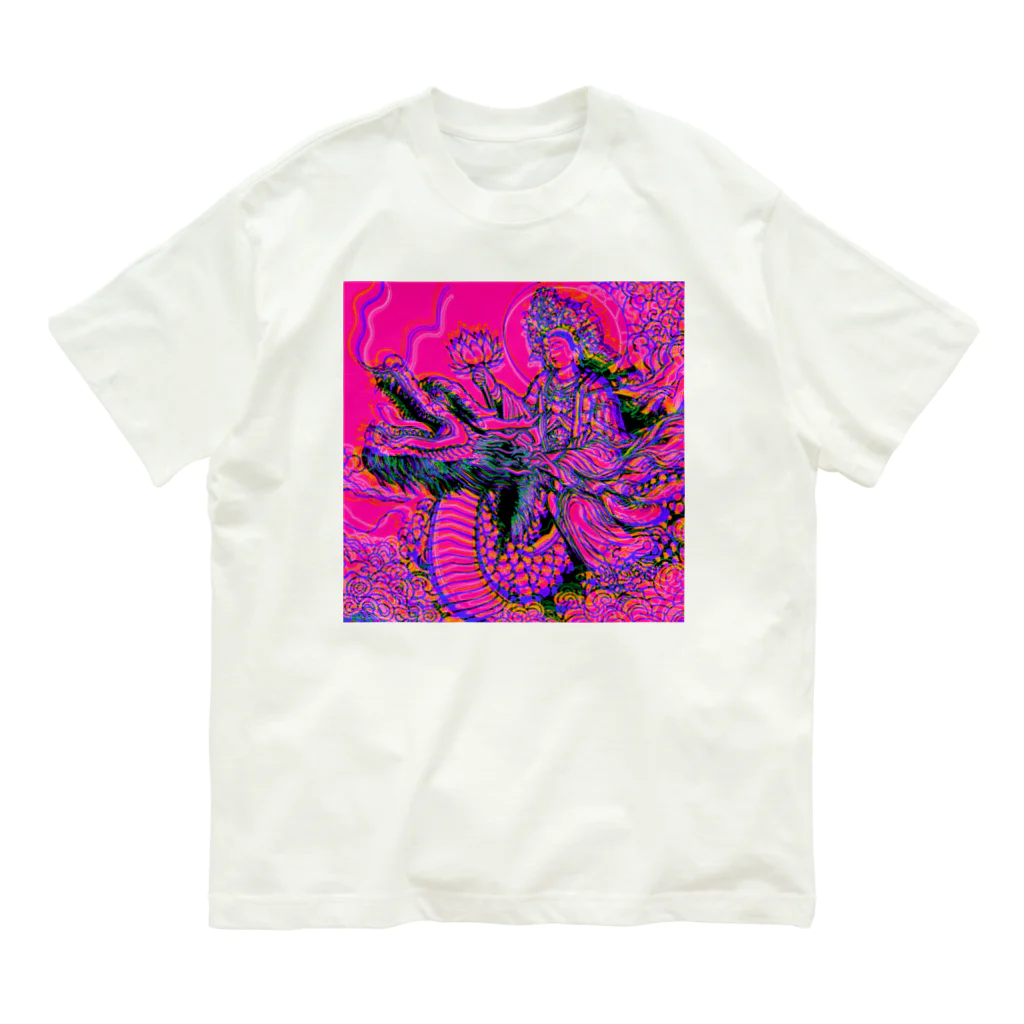 moon_takuanの観世音菩薩と龍2「Kanzeon Bodhisattva and dragon2」 オーガニックコットンTシャツ