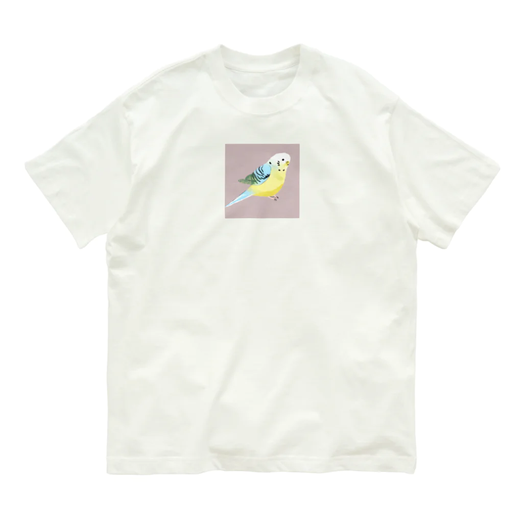 パンダなのセキセイちゃん•レインボー オーガニックコットンTシャツ
