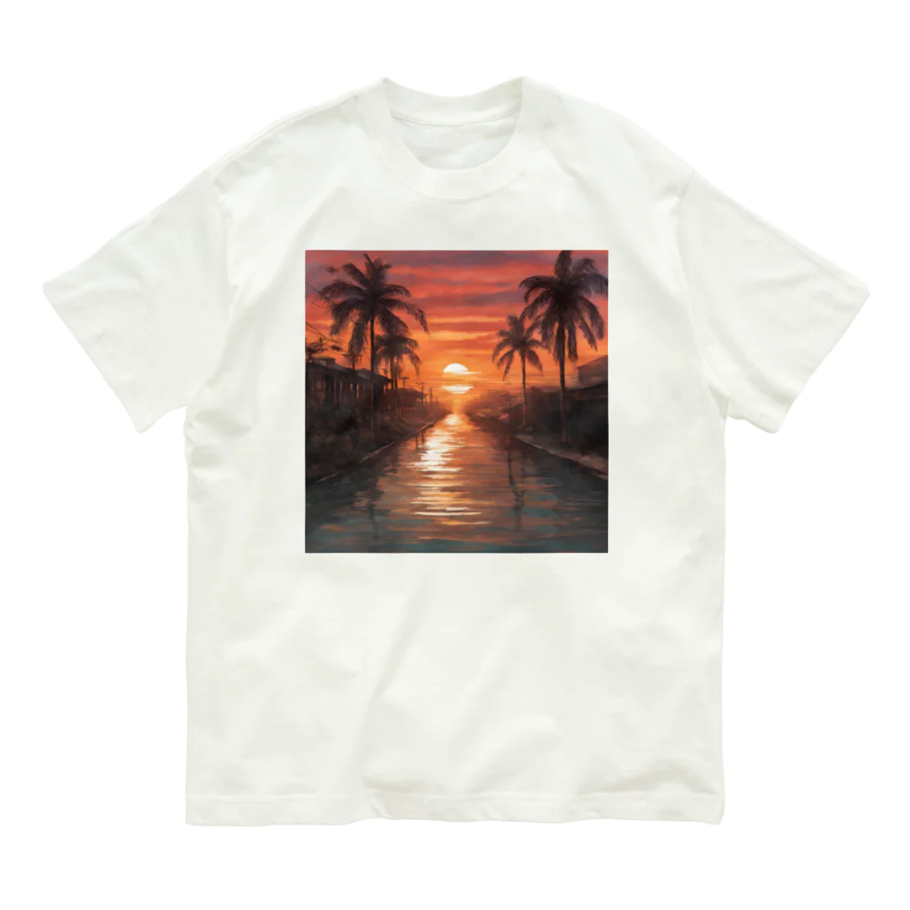 raihの夕日 Organic Cotton T-Shirt