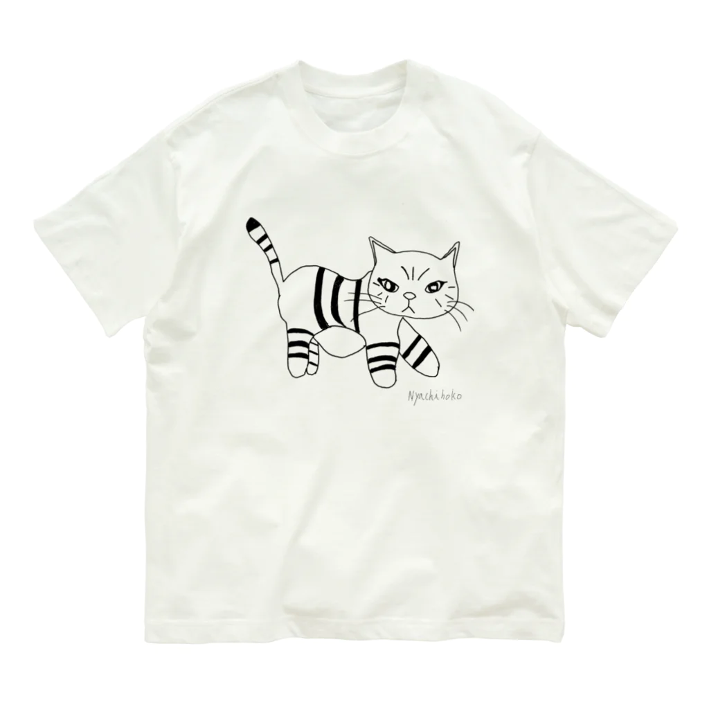 にゃちほこの通りすがりの猫 Organic Cotton T-Shirt