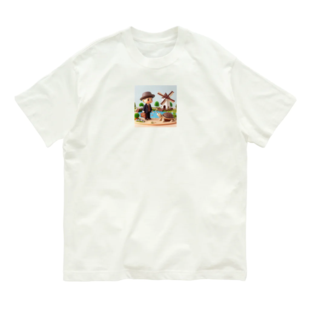 kumama07のリクガメ君と僕 オーガニックコットンTシャツ