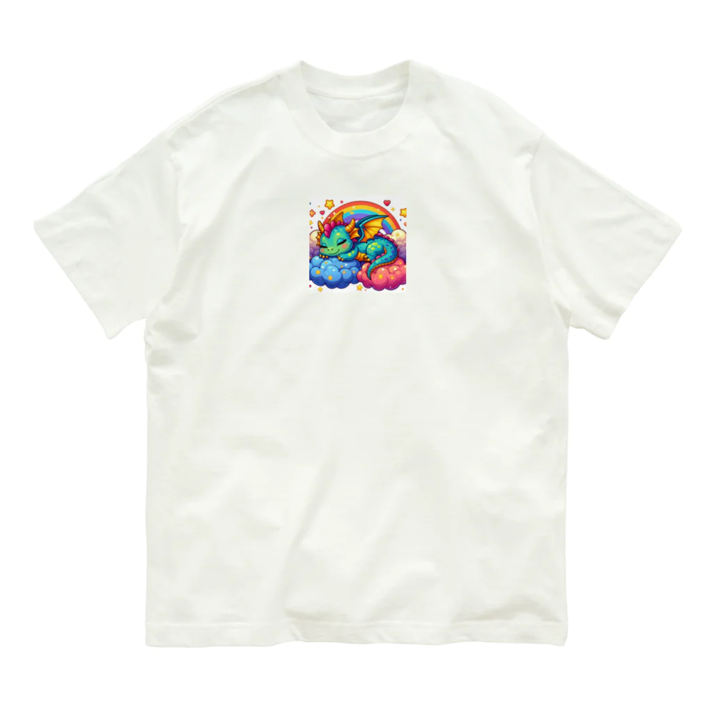 Harmony of Natureの夢見るドラゴン オーガニックコットンTシャツ