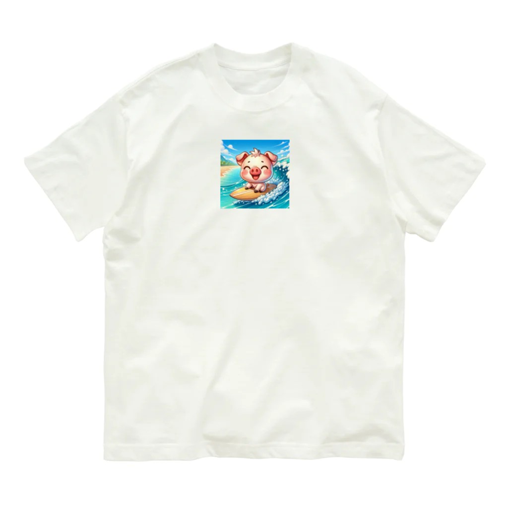 ソクアのブタ　In ハワイ オーガニックコットンTシャツ