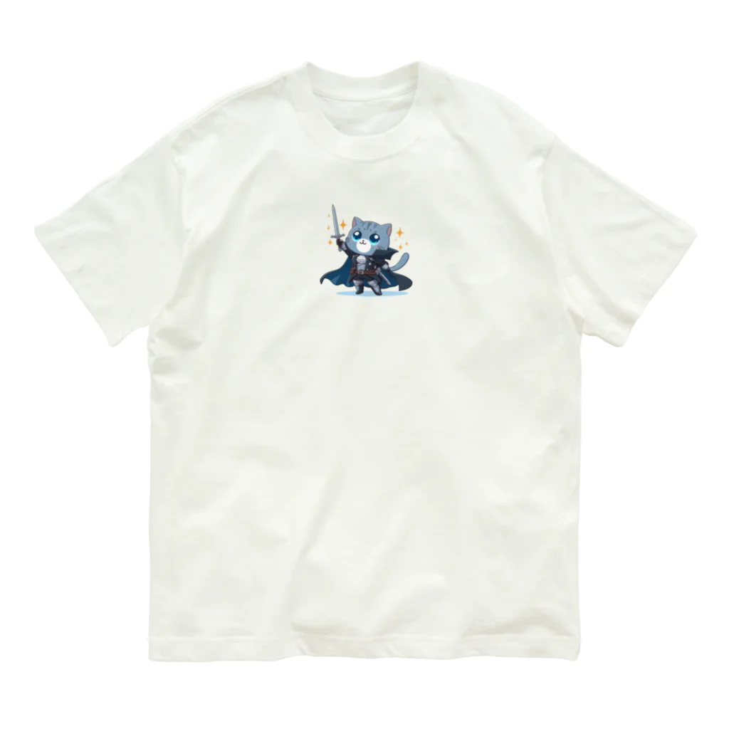 TOSHIRO-Tのファンタジー猫シリーズ・勇者 Organic Cotton T-Shirt