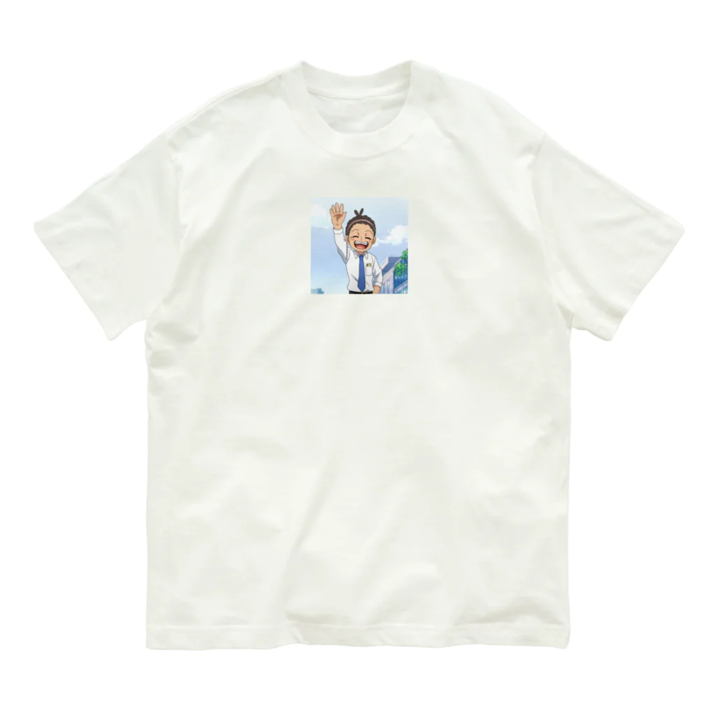 なお（ｻﾗﾘｰﾏﾝ）＠AI使って情報発信中の寝グセ？＠サラリーマン Organic Cotton T-Shirt