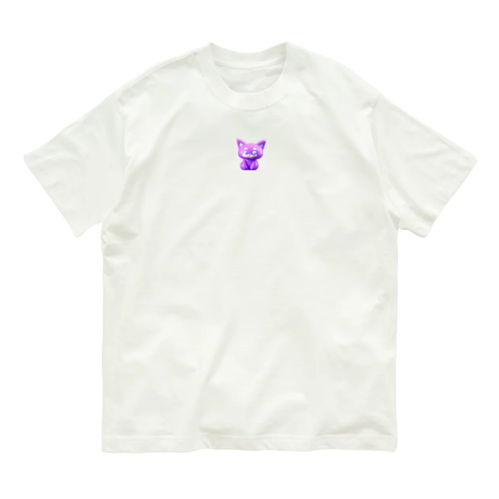 まねきねこのバイオレット　キャット Organic Cotton T-Shirt