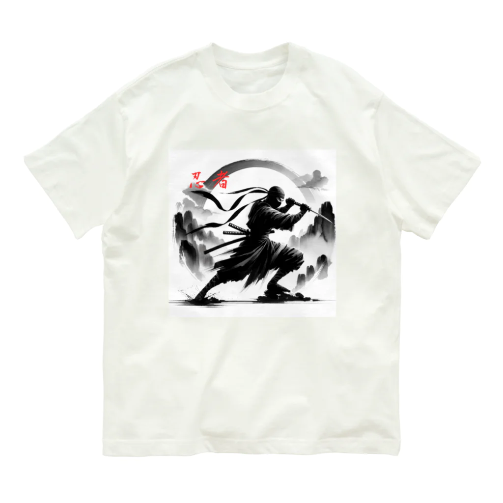 影の戦士コレクションの忍びの風 Organic Cotton T-Shirt