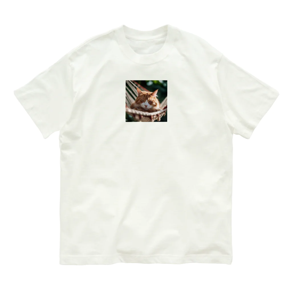 KKaの居眠りニャンコ Organic Cotton T-Shirt