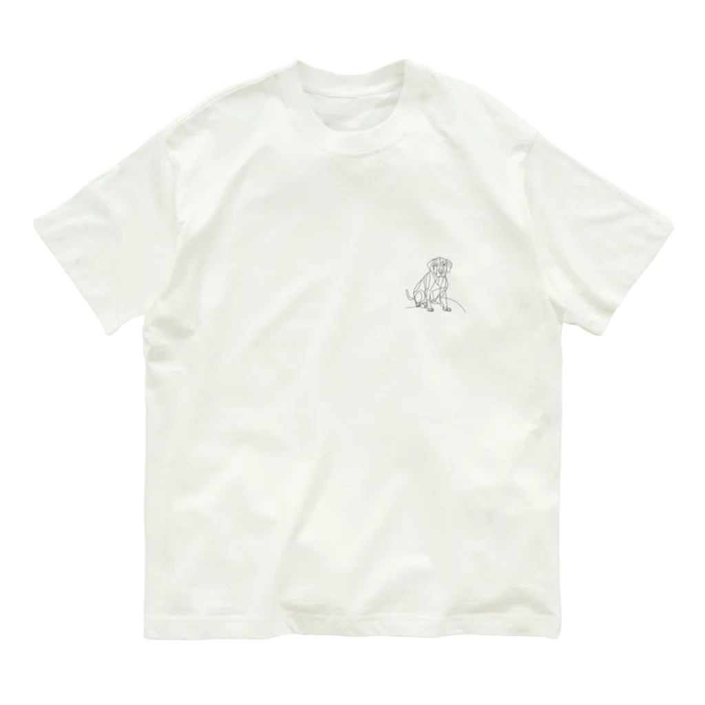 線画屋さんのオシャレワンちゃん Organic Cotton T-Shirt