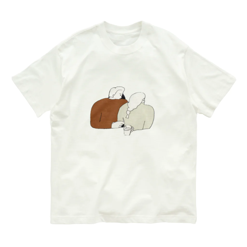 みにゆん　ねこのSweet date オーガニックコットンTシャツ