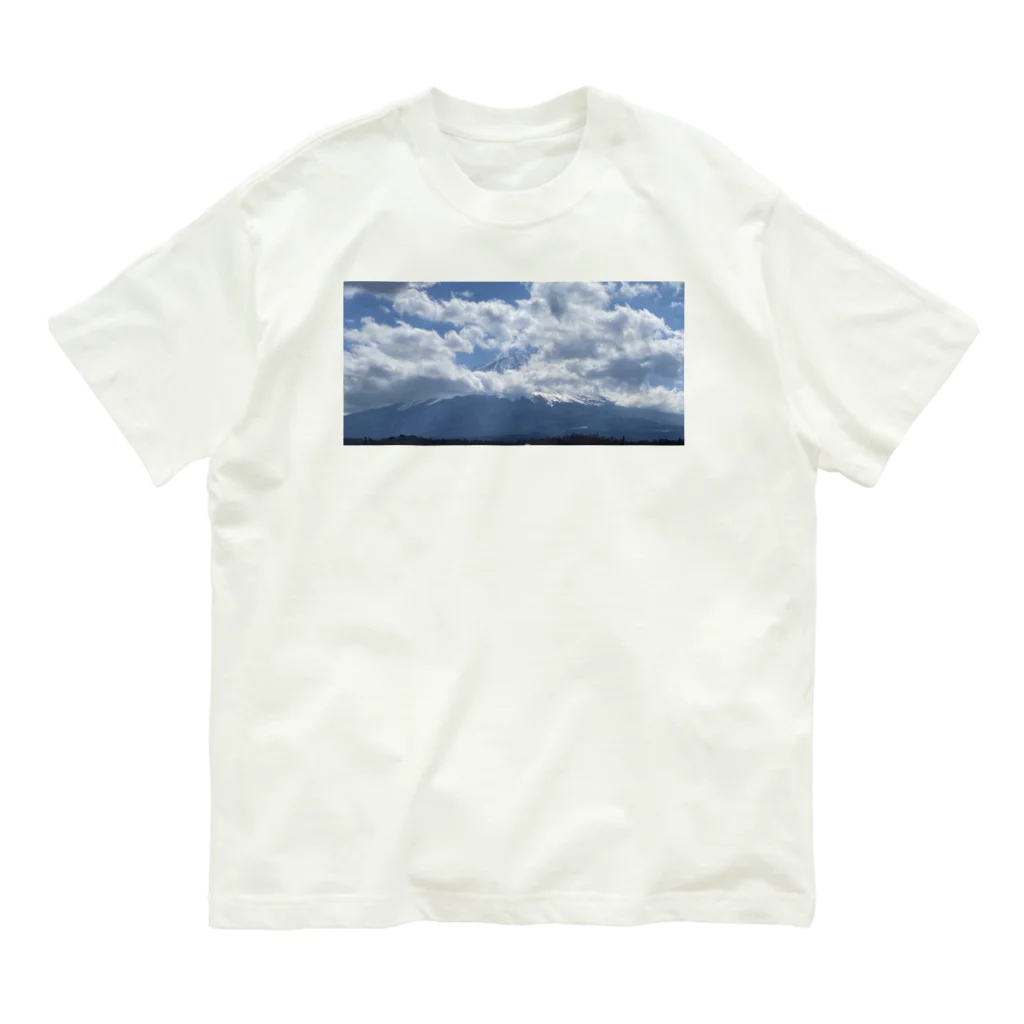 きょ✿˘︶˘✿ .｡.:* ♬*゜のかくれんぼ富士山 Organic Cotton T-Shirt