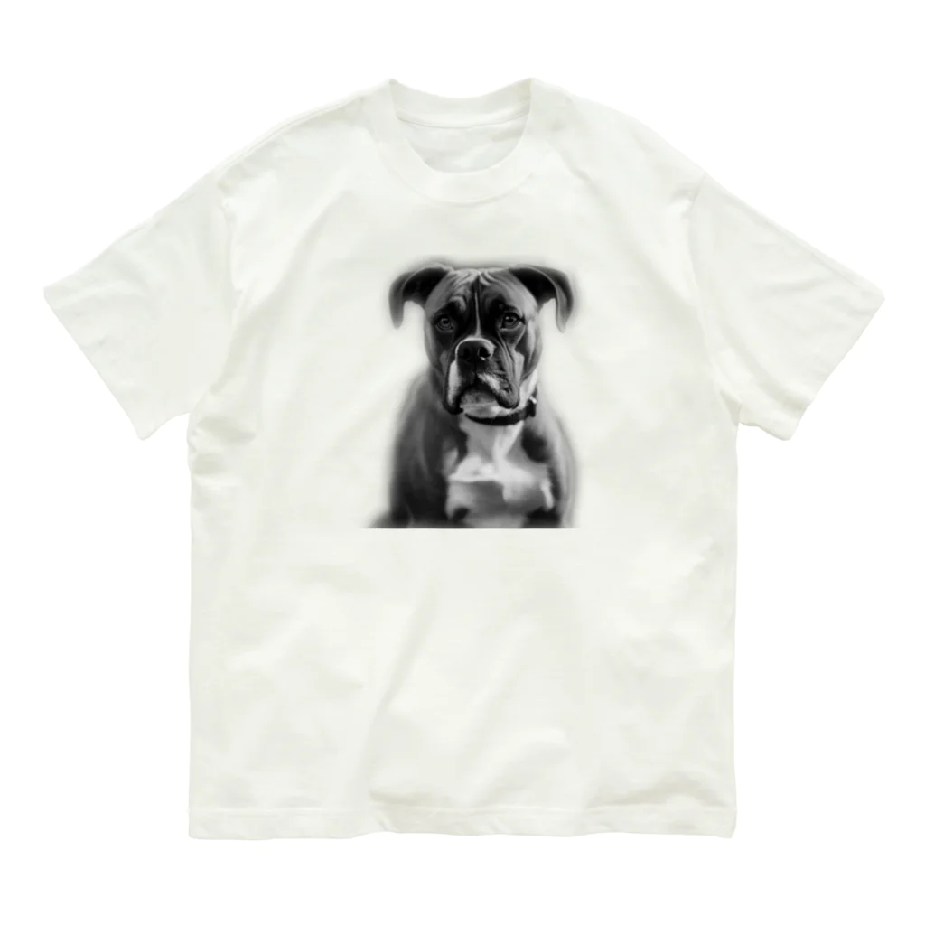 barbyGGGの超キュートなボクサー犬 オーガニックコットンTシャツ