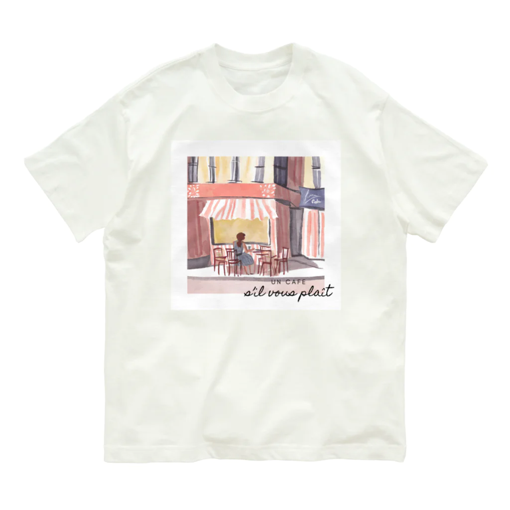 COZY ILLUSTRATION COMPANYのCAFE TIME Organic Cotton T-Shirt