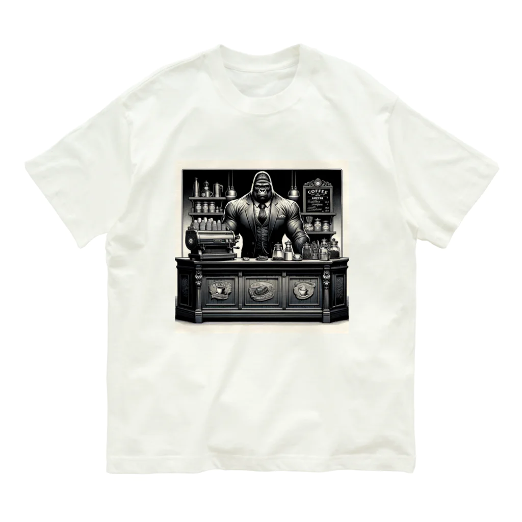 ゴリラショップのThe Mighty Gorilla Coffee Shop  オーガニックコットンTシャツ