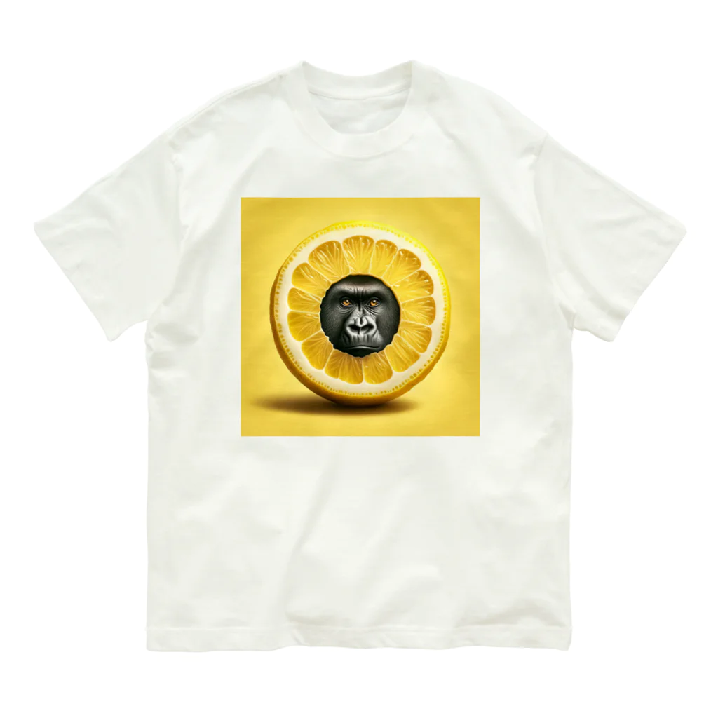 ゴリラショップのThe Mighty Gorilla Lemon  Organic Cotton T-Shirt