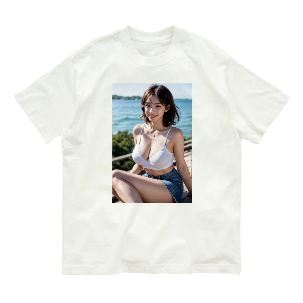 bijinngasyokuninの九十九里の塩風を感じて Organic Cotton T-Shirt