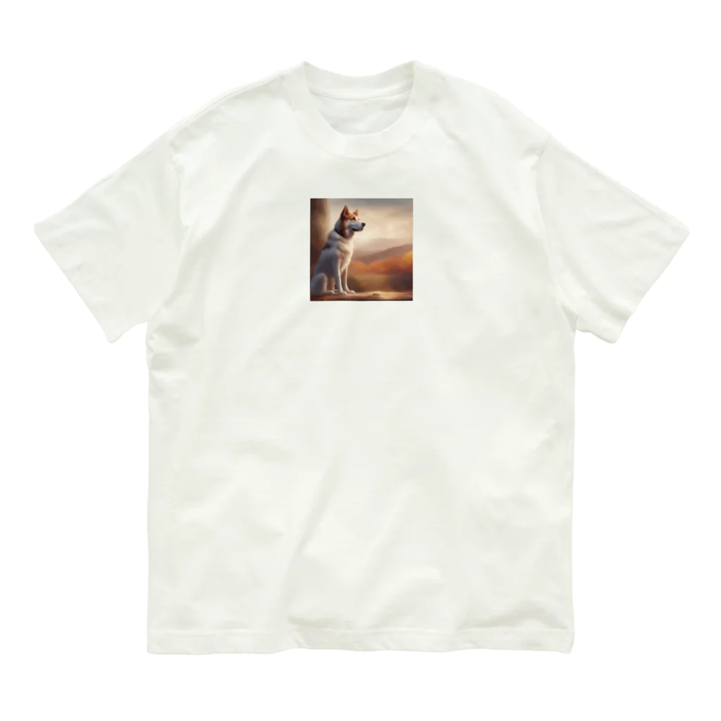 me-tooの遠くを見つめる愛犬 Organic Cotton T-Shirt