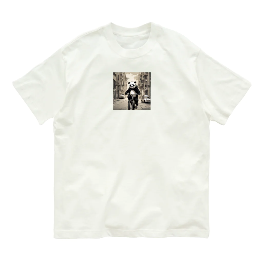 sonson1018のsonson自転車ぱんだ Organic Cotton T-Shirt