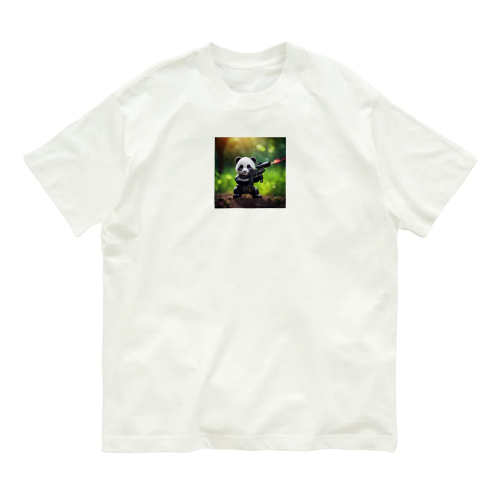 Blue Linksのマシンガンパルムくん Organic Cotton T-Shirt