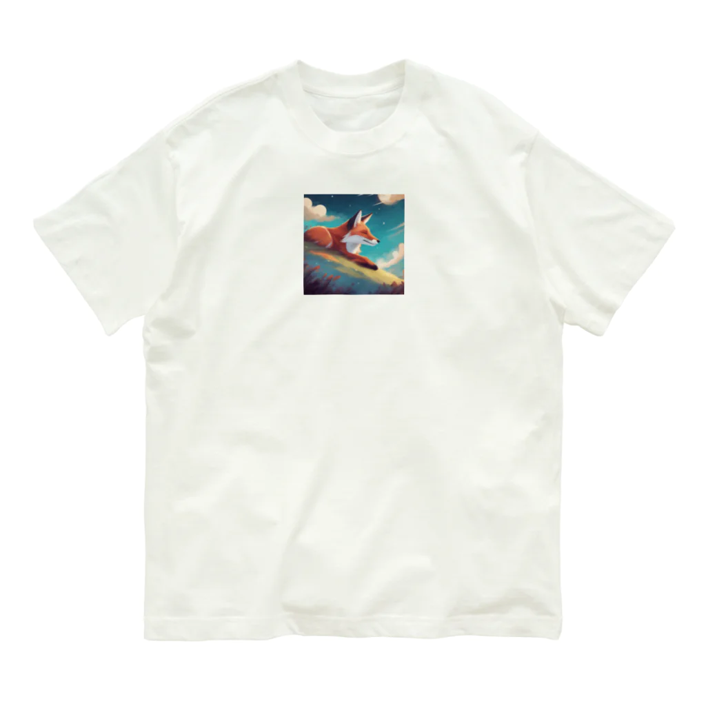 takka_555の癒される動物（キタキツネ） Organic Cotton T-Shirt