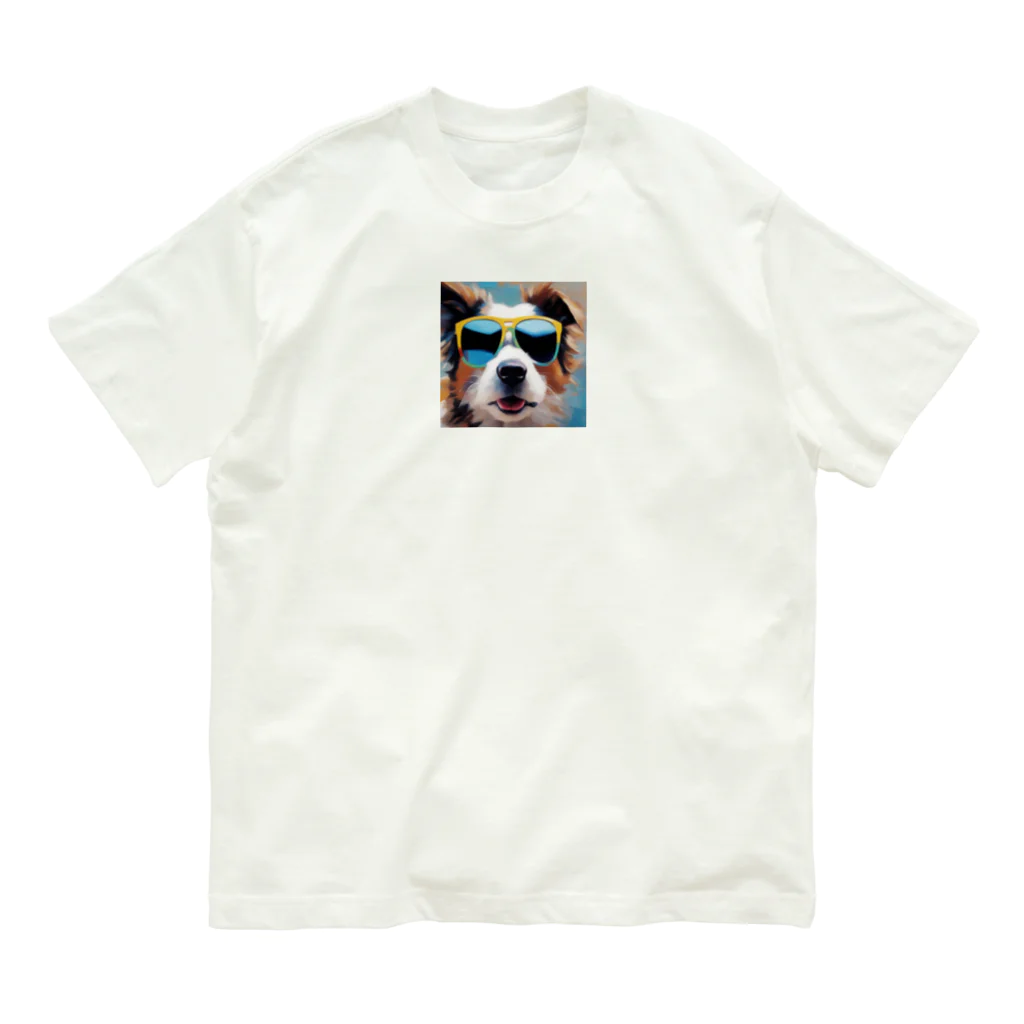masakingpの犬とサングラス Organic Cotton T-Shirt