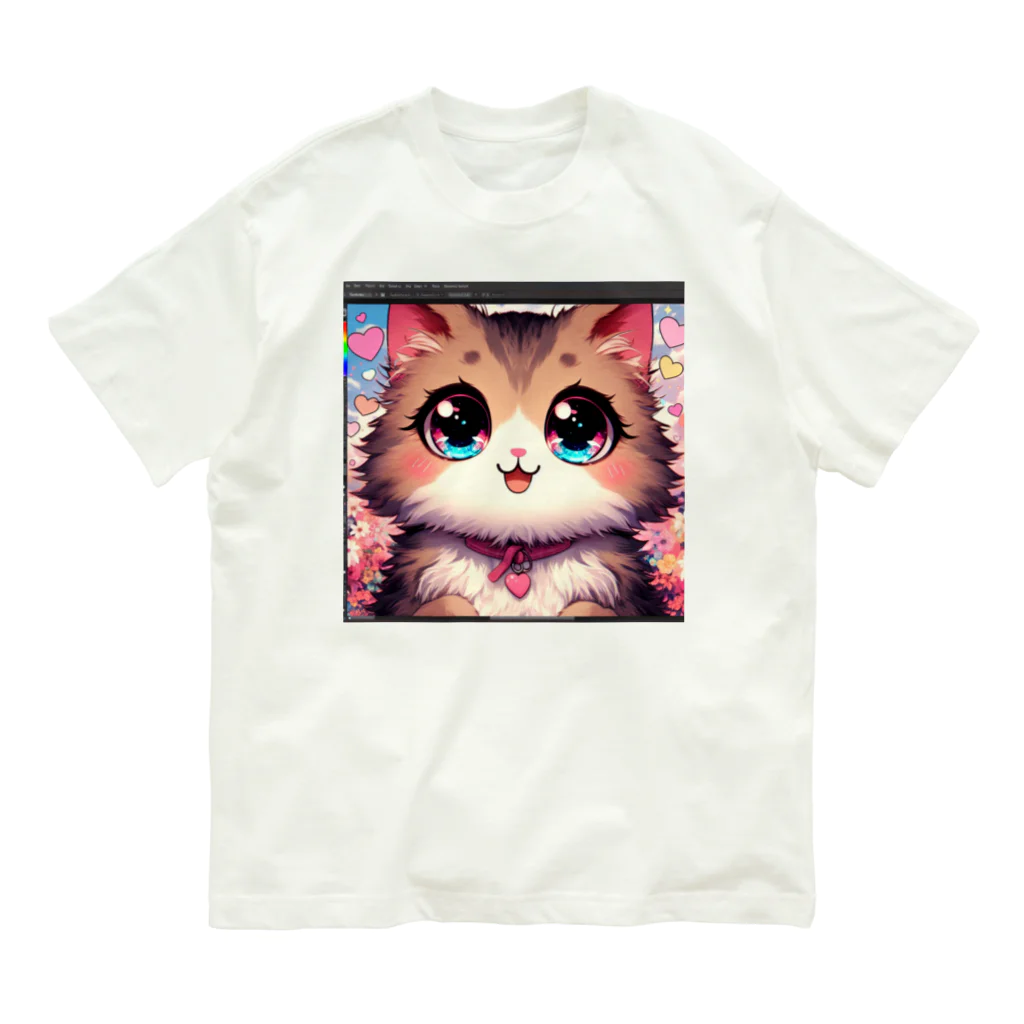 yos-1292583のねこニコばん Organic Cotton T-Shirt