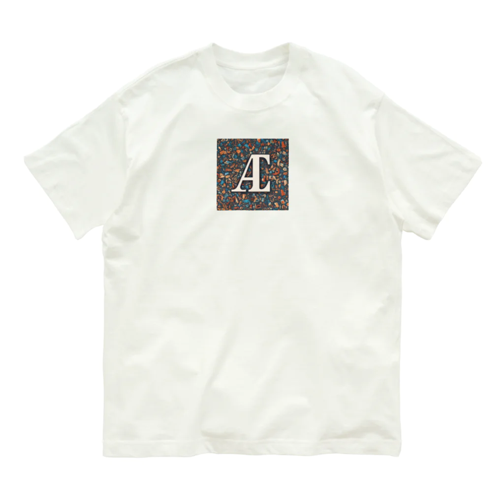 MACOCCHIの一瞬で目を引く！アルファベットの美しい装飾文字 Organic Cotton T-Shirt