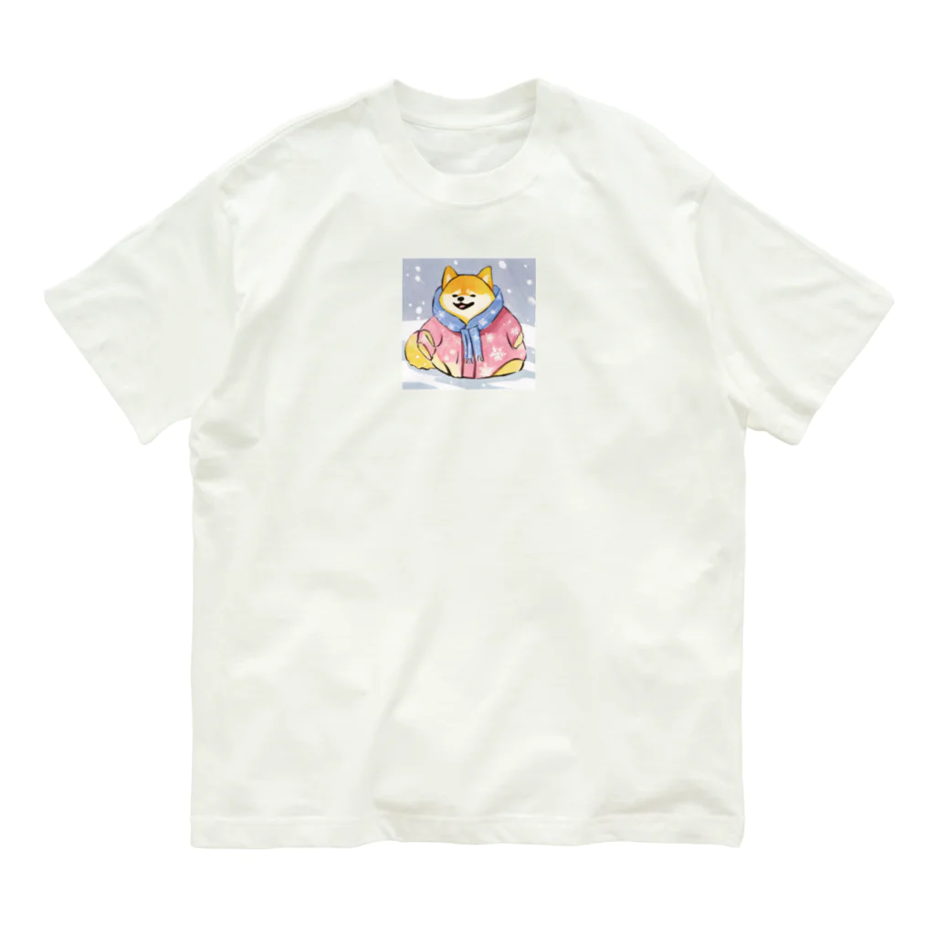 ichiri-の厚着しばいぬ オーガニックコットンTシャツ