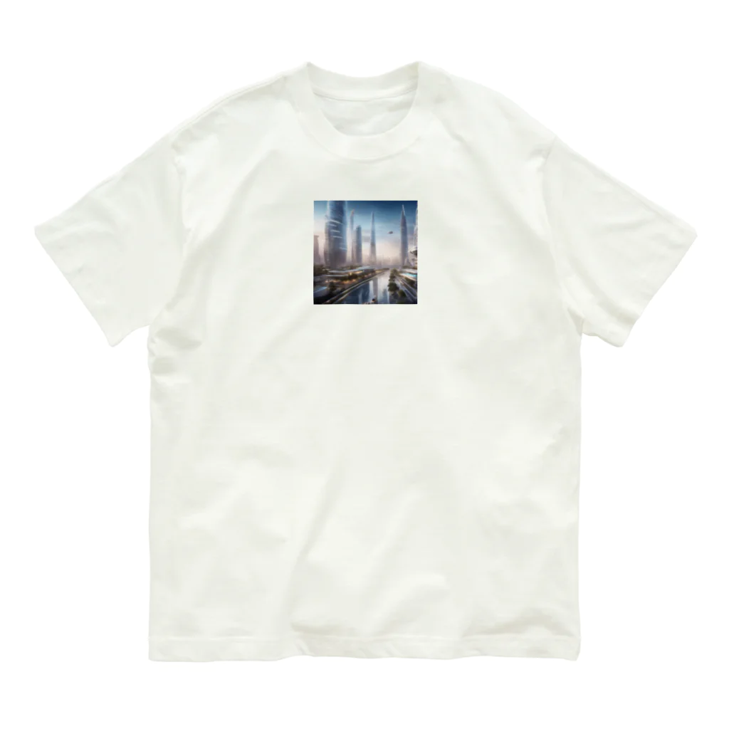 Banksy-sの3. Futura Metropolis オーガニックコットンTシャツ