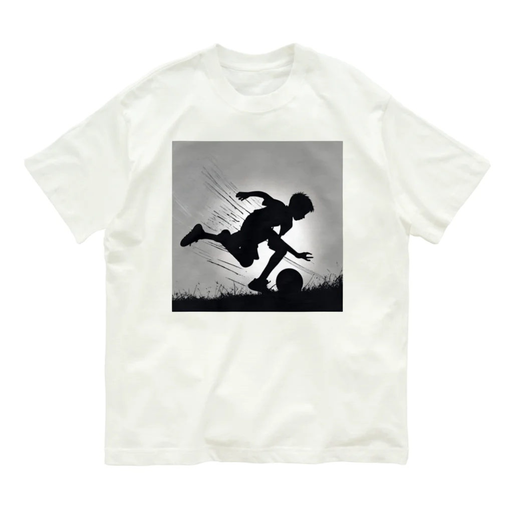 AI間違い探しのスポーツをする男の子 Organic Cotton T-Shirt