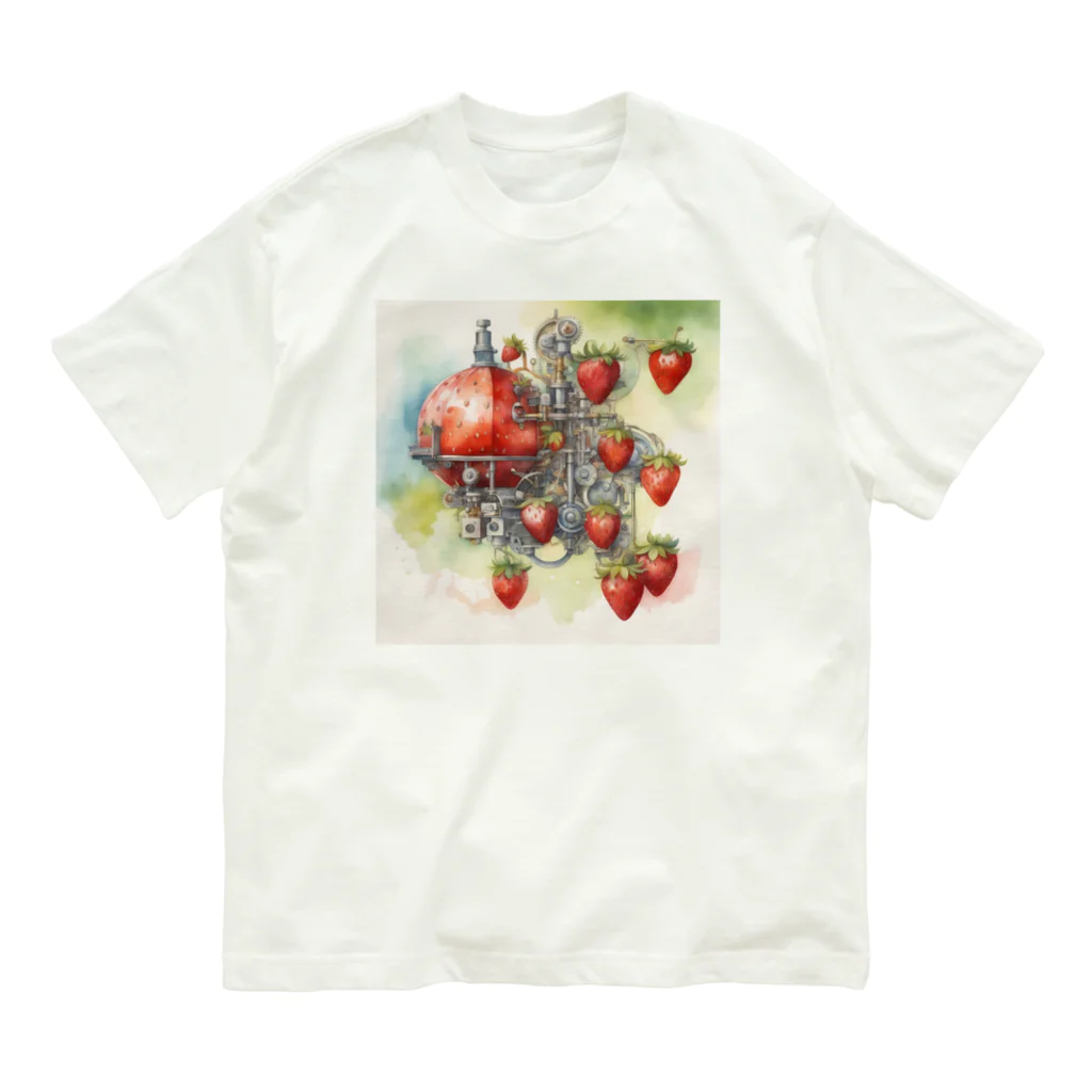 Oimo_shanの機械仕掛けのイチゴさん Organic Cotton T-Shirt