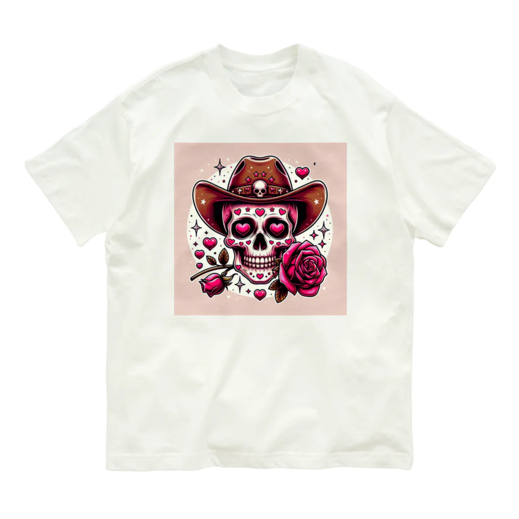 yasurin7000のローズスカル Organic Cotton T-Shirt