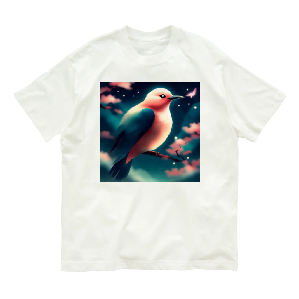 yatyohyakkeiの相思鳥 オーガニックコットンTシャツ