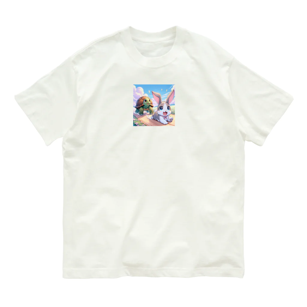 Irregular is beautifulのSwift & Sweet: The Whimsical Race オーガニックコットンTシャツ