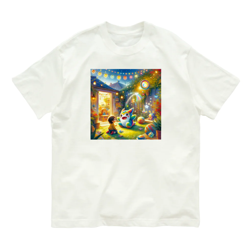 ほっこり絵音舎のふしぎなおともだち Organic Cotton T-Shirt