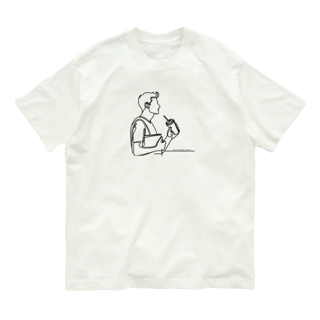 モノライティングの三限終わりの珈琲(男子大学生ver.) Organic Cotton T-Shirt