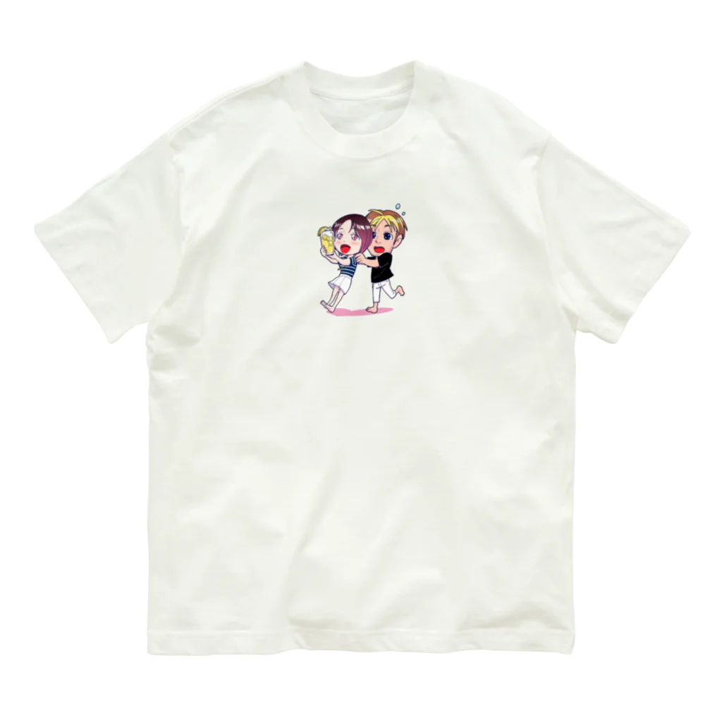 バツ2バツ1再婚夫婦公式ショップのバツ2バツ1再婚夫婦イラスト Organic Cotton T-Shirt