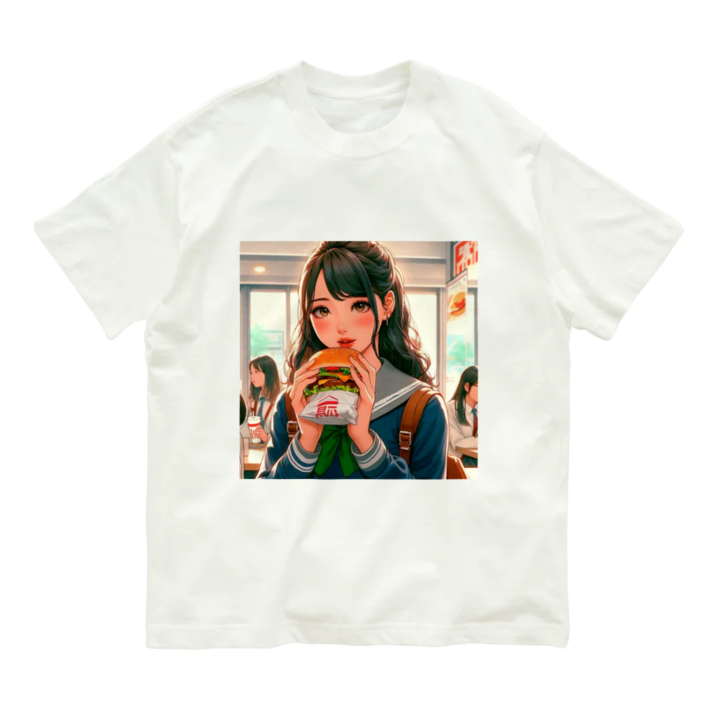 Sawadadaのハンバーガー女子 Organic Cotton T-Shirt