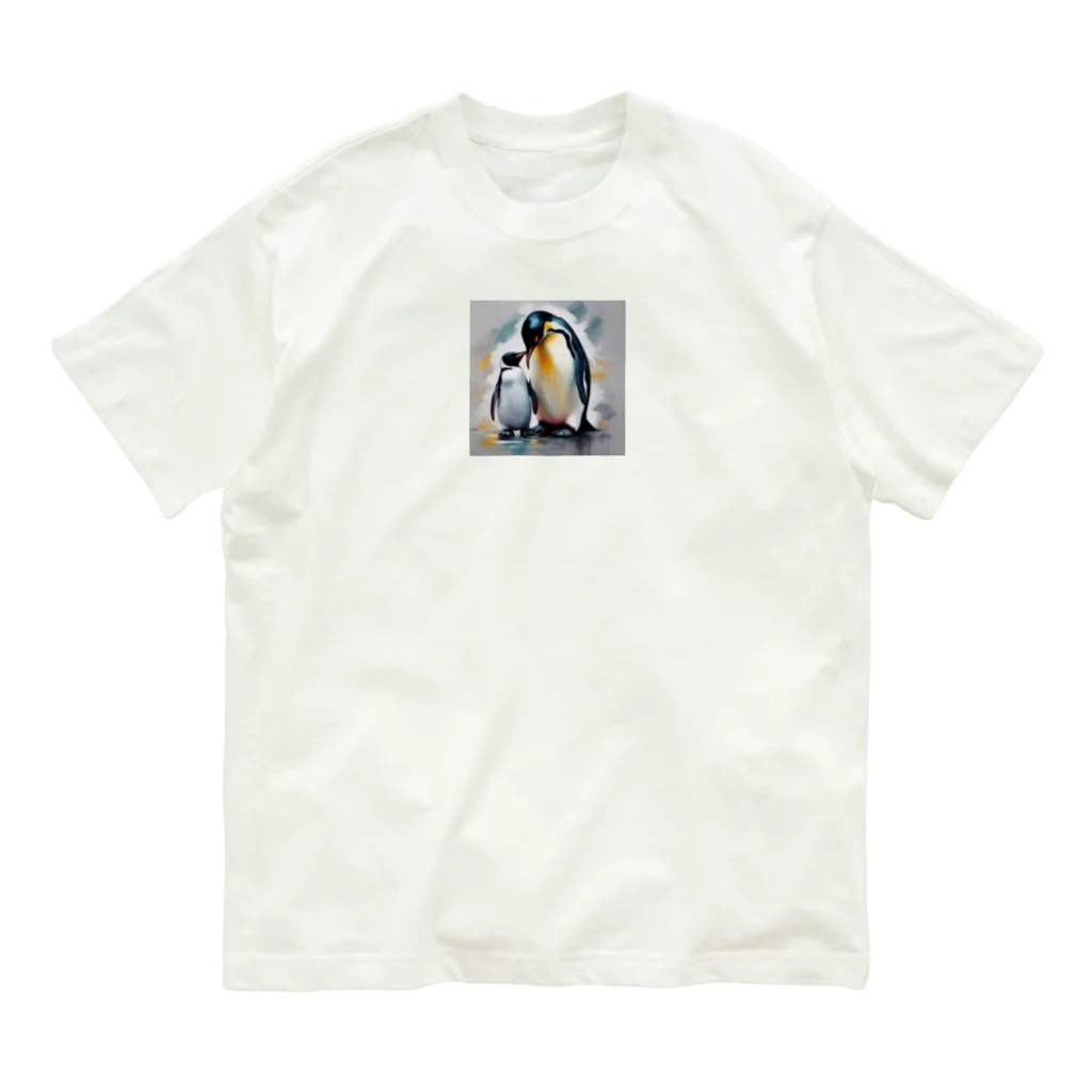 akipen76の愛する家族と幸せに暮らすペンギン Organic Cotton T-Shirt